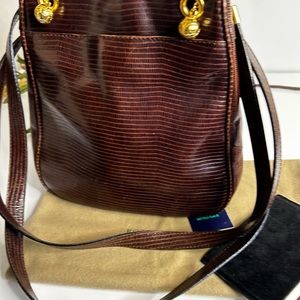 Bottega Veneta Vintage genuine Lizard Skin  Shoulder bag